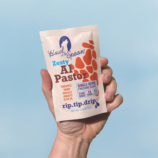 Actual size of Al Pastor sauce packets from Howl at the Spoon