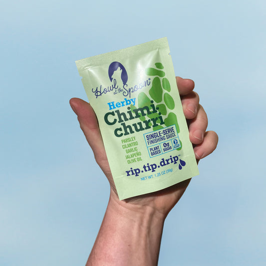 Actual size of Chimichurri sauce packets from Howl at the Spoon