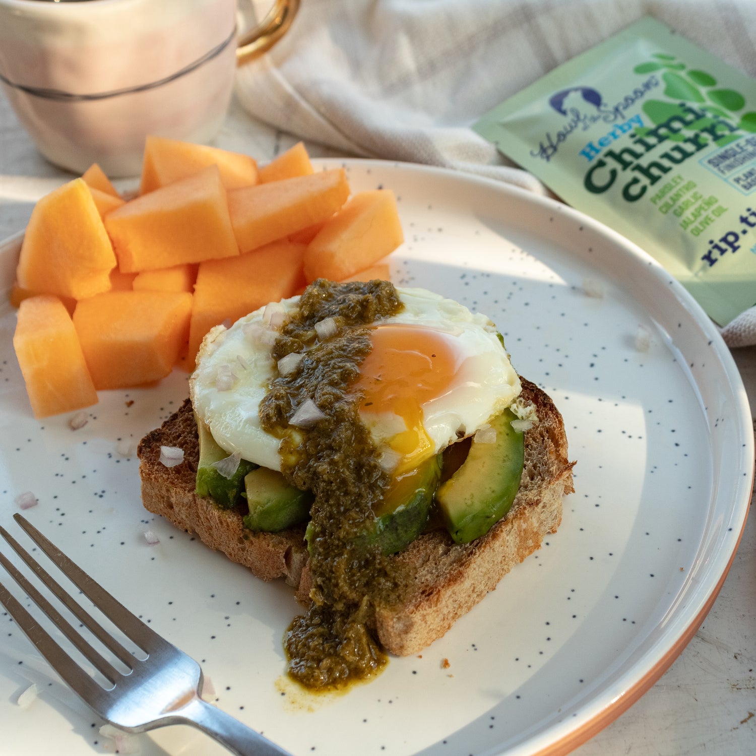 Recipe inspiration using Chimichurri sauce – perfect for eggs, steak, bowls, and meal prep