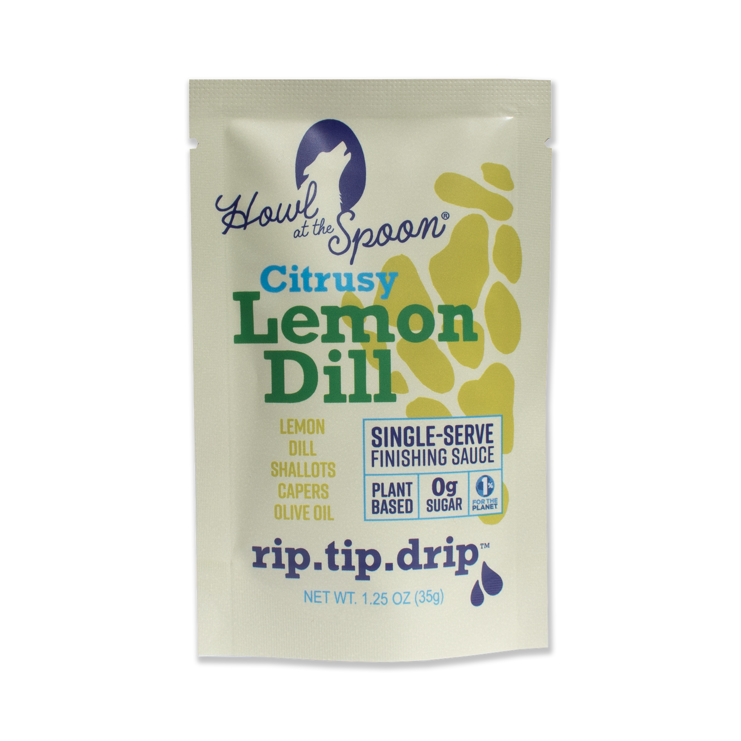 Lemon Dill sauce packet from Howl at the Spoon