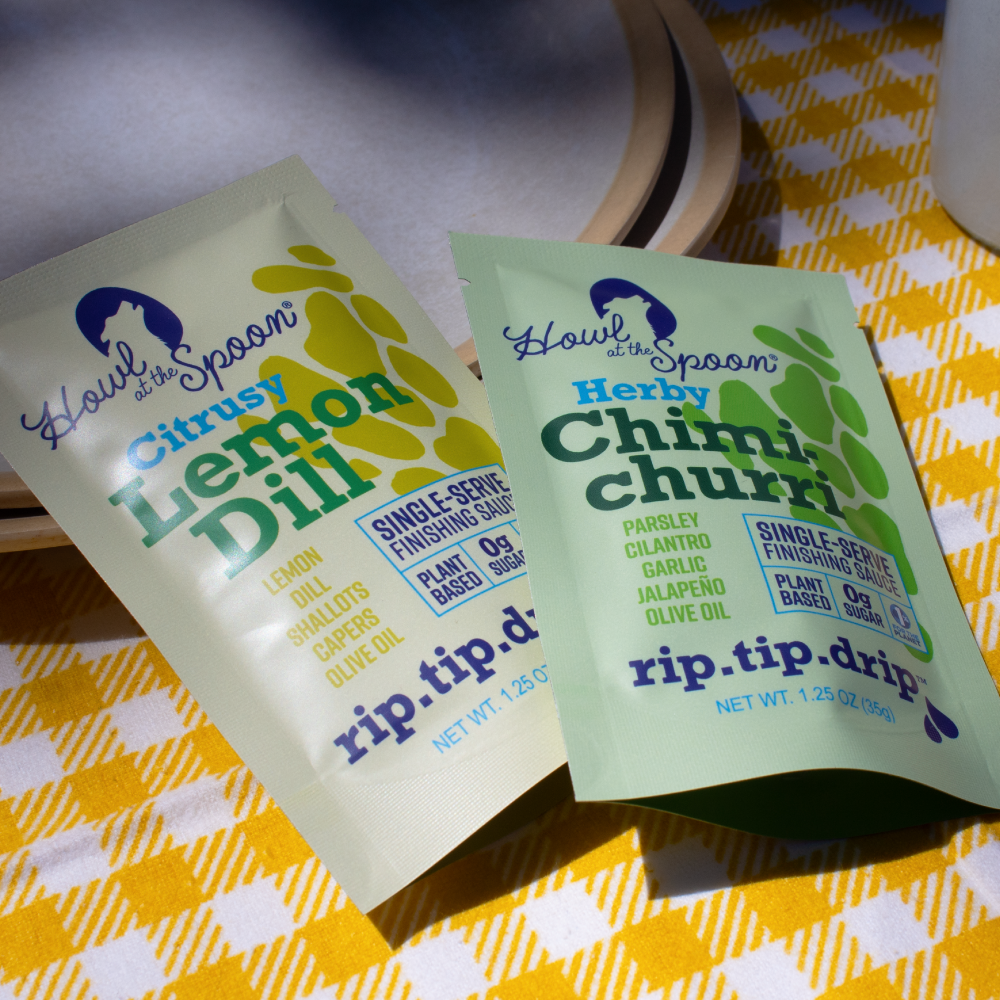 Howl at the Spoon's Lemon Dill, 6 Single-Serve Sauces  - No Preservatives, Natural, Plant Based, Vegan