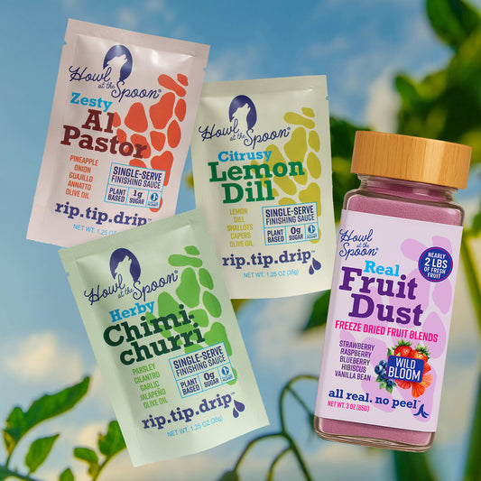 Flavor Starter Pack | Gourmet Sauce Variety + Fruit Dust for Meal Prep, Gifts & On-the-Go Flavor