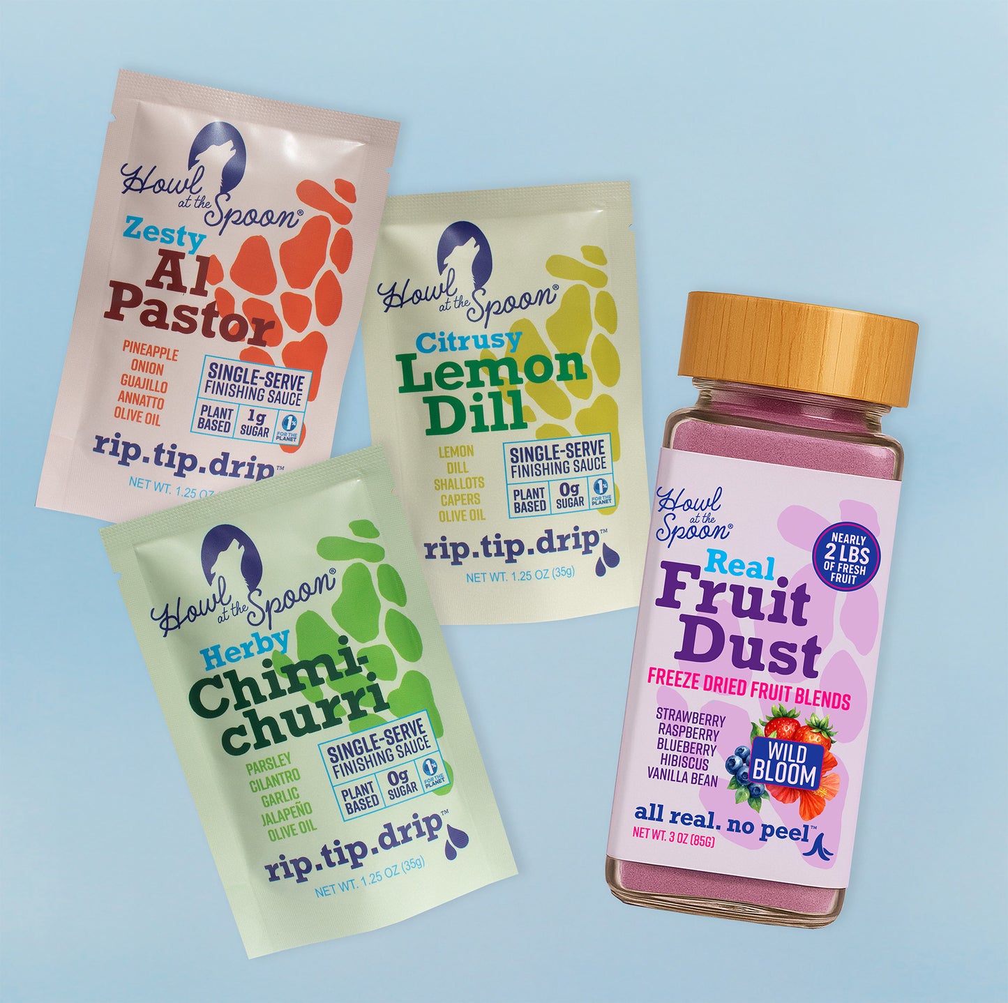 Flavor Starter Pack | Gourmet Sauce Variety + Fruit Dust for Meal Prep, Gifts & On-the-Go Flavor